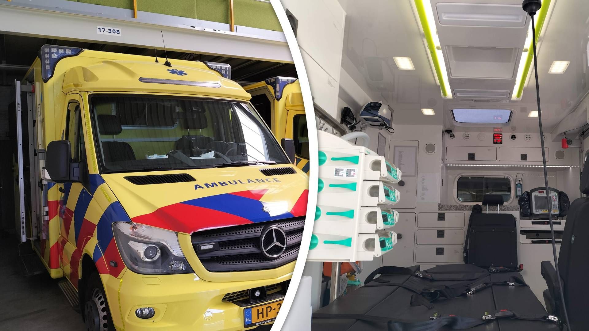 Deze speciale ambulance staat in Dirksland tijdens afsluiting Haringvlietbrug en Heinenoordtunnel