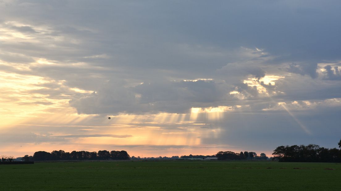Zonneharpen door vocht in de lucht