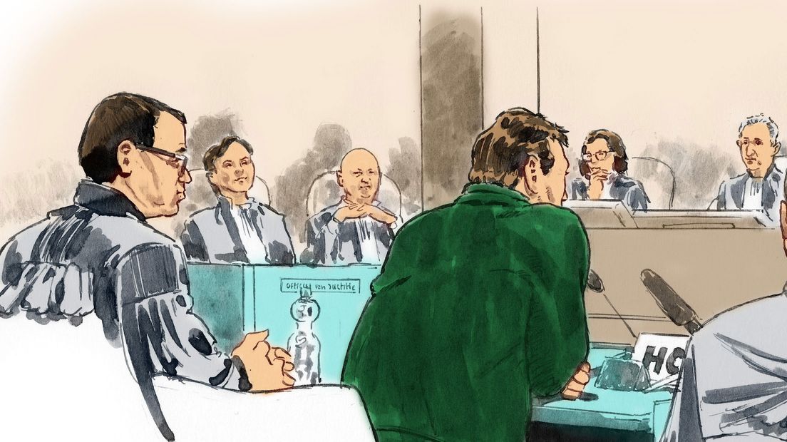 Willem Holleeder tijdens zijn proces