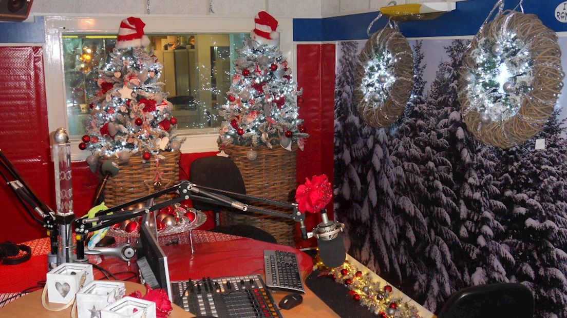 Kerst in de Radio Oost studio