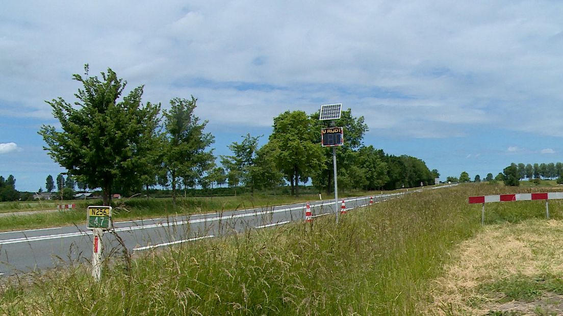 Matrixbord langs Deltaweg geplaatst voor bewustwording snelheid