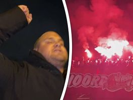 VIDEO: Blinde Feyenoorder Anton leidt duizenden supporters in de mars naar Celtic Park