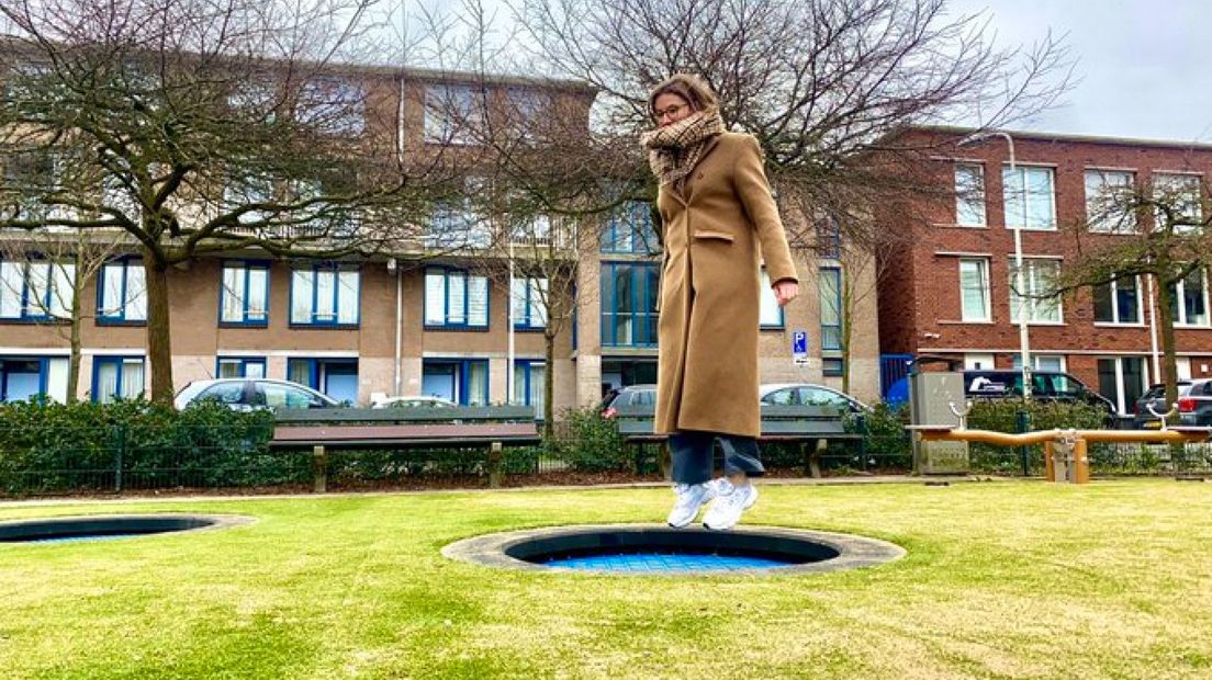 Janneke in de vernieuwde speeltuin | Eigen foto