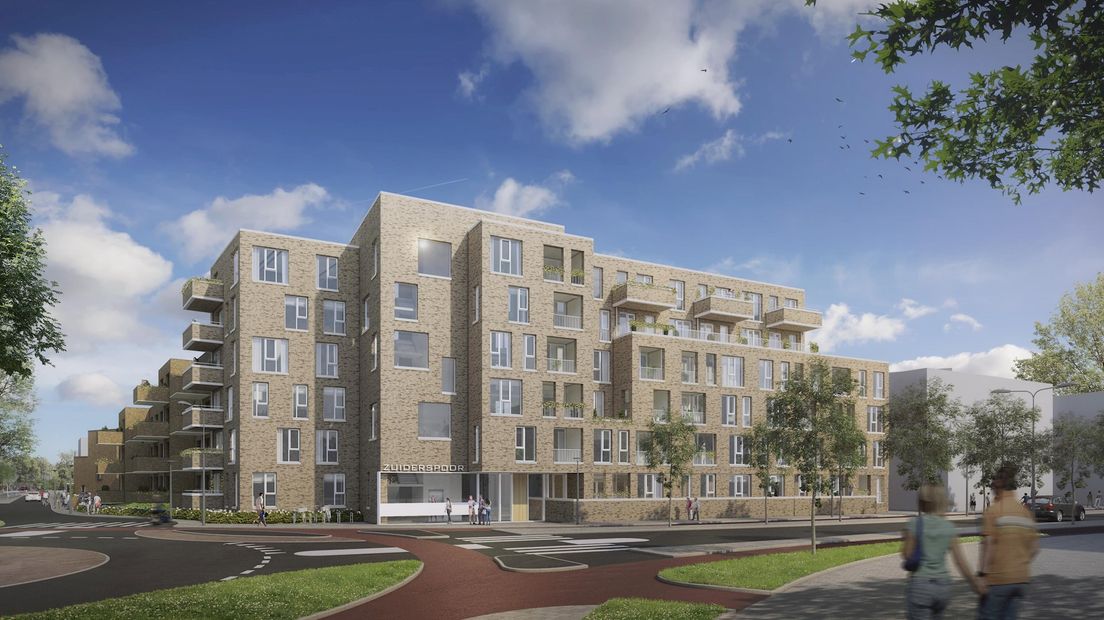 Impressie Nieuwe Zuiderspoorflat