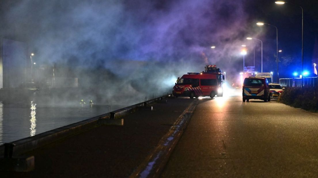 Hulpdiensten op de plaats van het ongeluk