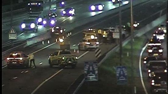 Megafile op A12 door ongeluk