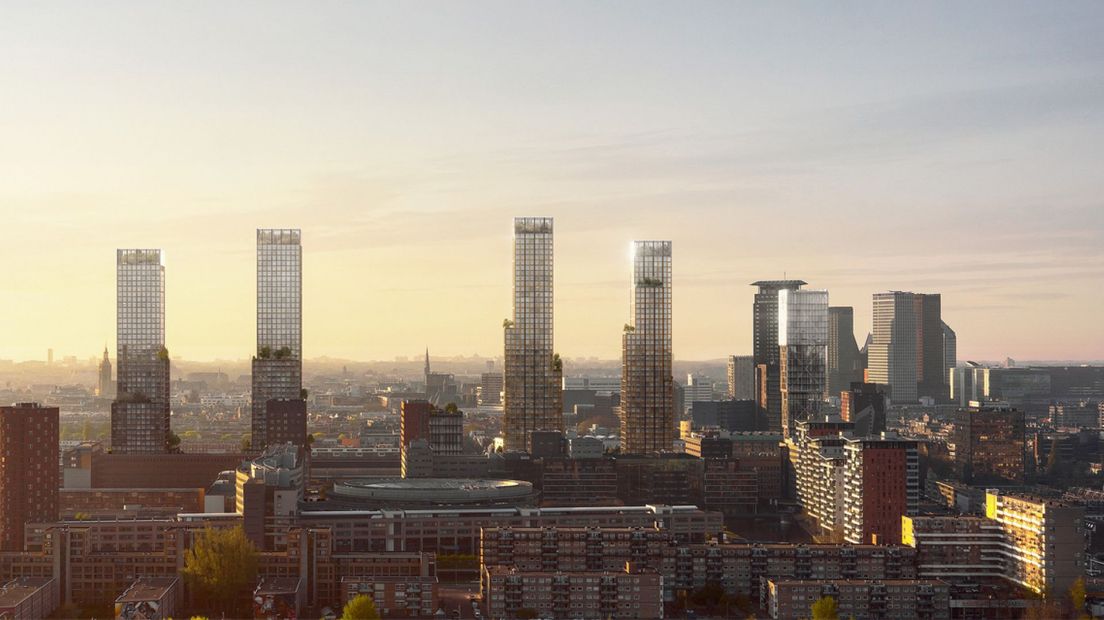 Een groot deel van de nieuwbouw bij Den Haag HS is hoogbouw