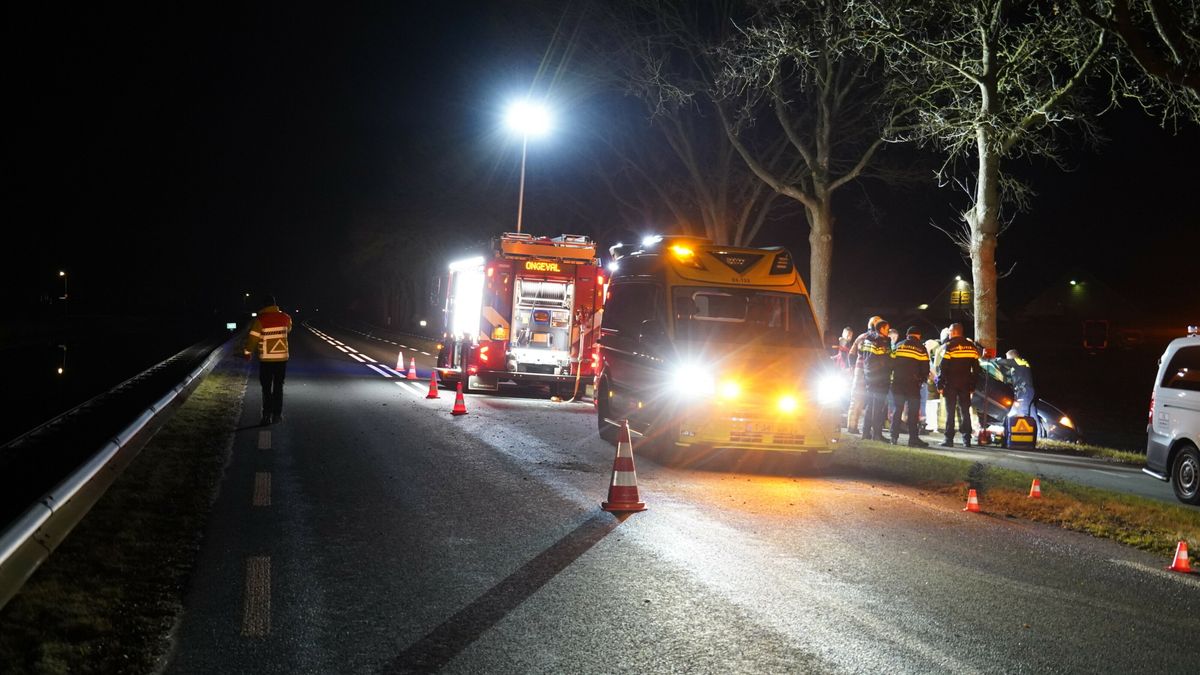 Automobilist gewond bij ongeluk op Rijksweg bij Hoogersmilde