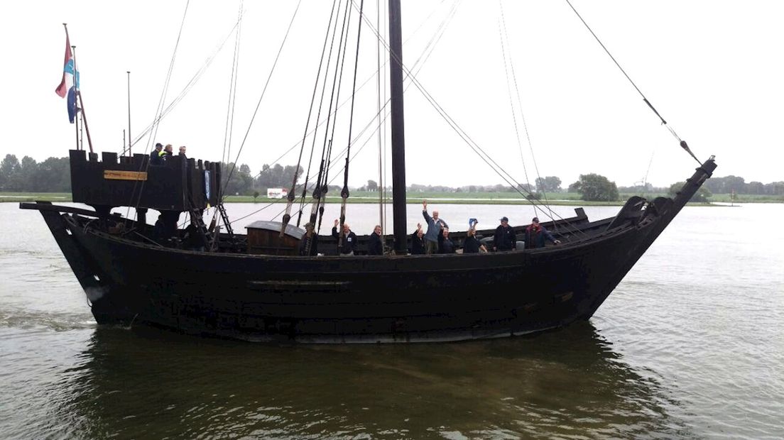 Replica van een kogge zoals in de IJssel gevonden is