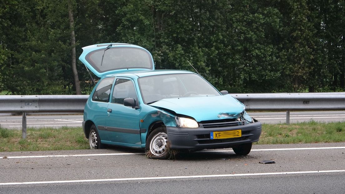 Door het ongeluk stond er een file op de A28 bij Staphorst