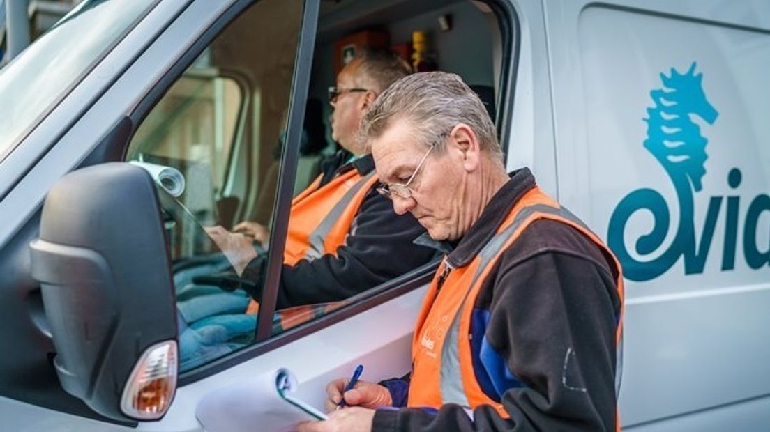 Een échte monteur van Evides, archieffoto