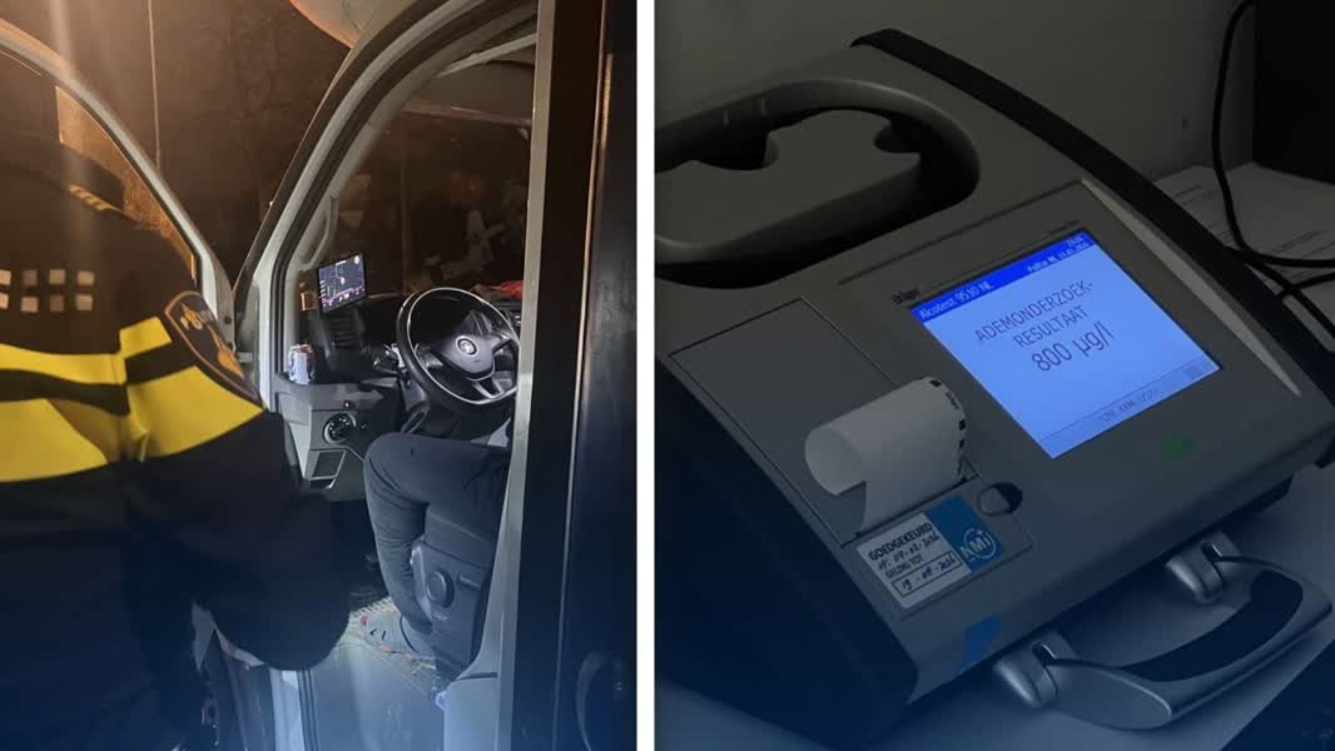 De man had vier keer zoveel alcohol in zich als is toegestaan.