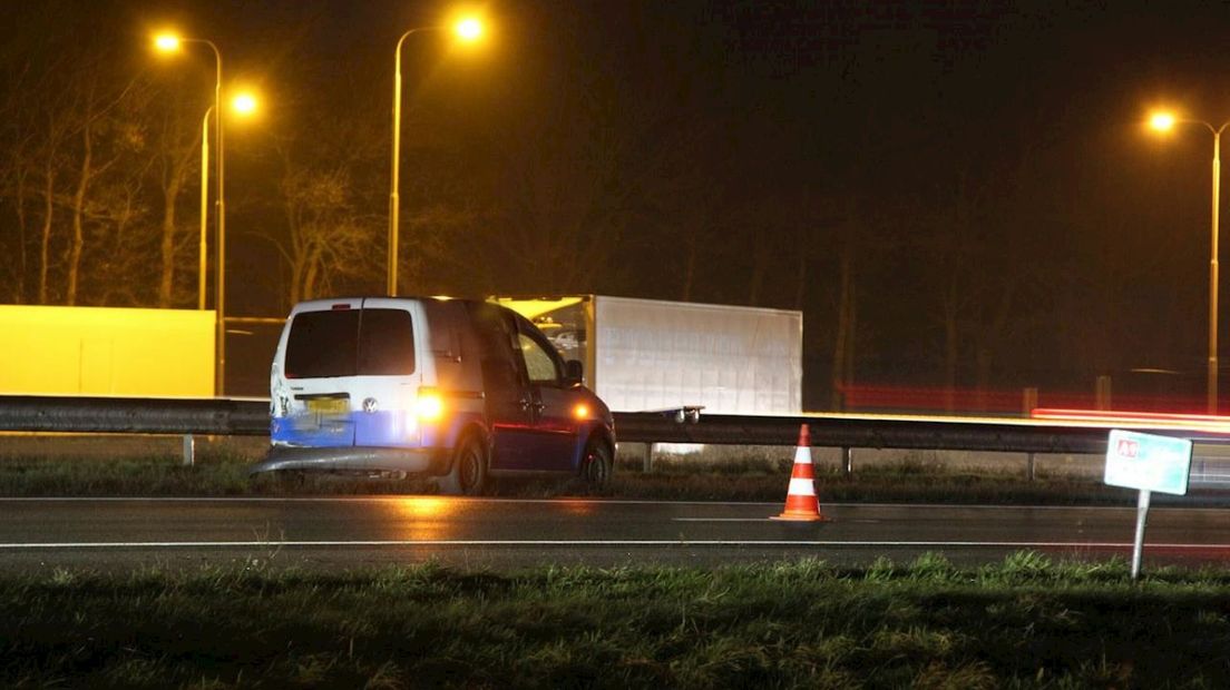File op de A1 tussen Rijssen richting Bathmen door ongeluk