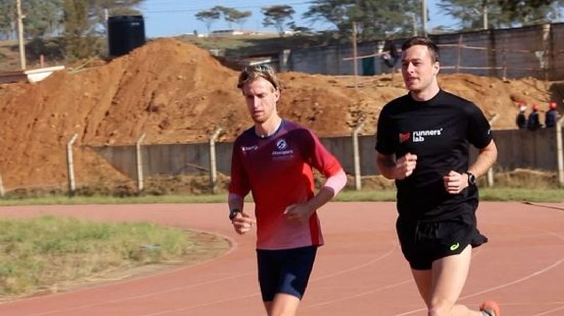 Frank Futselaar (links) in training.