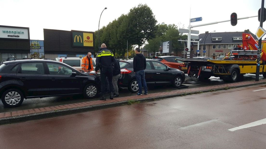 Ongeluk op de Hengelosestraat in Enschede