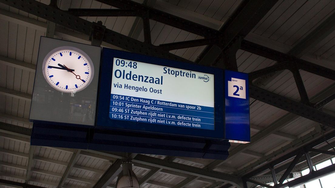 Geen treinverkeer Hengelo - Zutphen