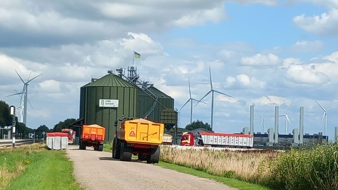 Graan op weg naar Sprik in Zuidbroek