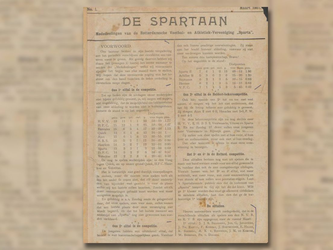 De eerste Spartaan in 1907