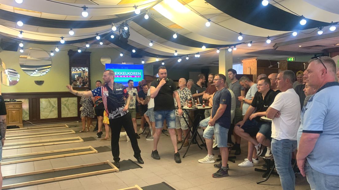 Jules van Dongen tijdens het Notenbalk Open in Ulestraten