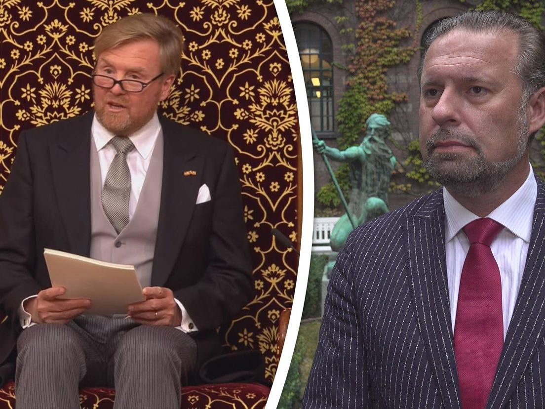 Links: Koning Willem-Alexander, rechts: wethouder Struijvenberg