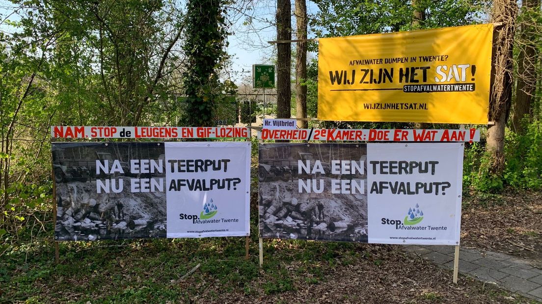 Spandoeken bij de NAM-locatie Tramweg Rossum