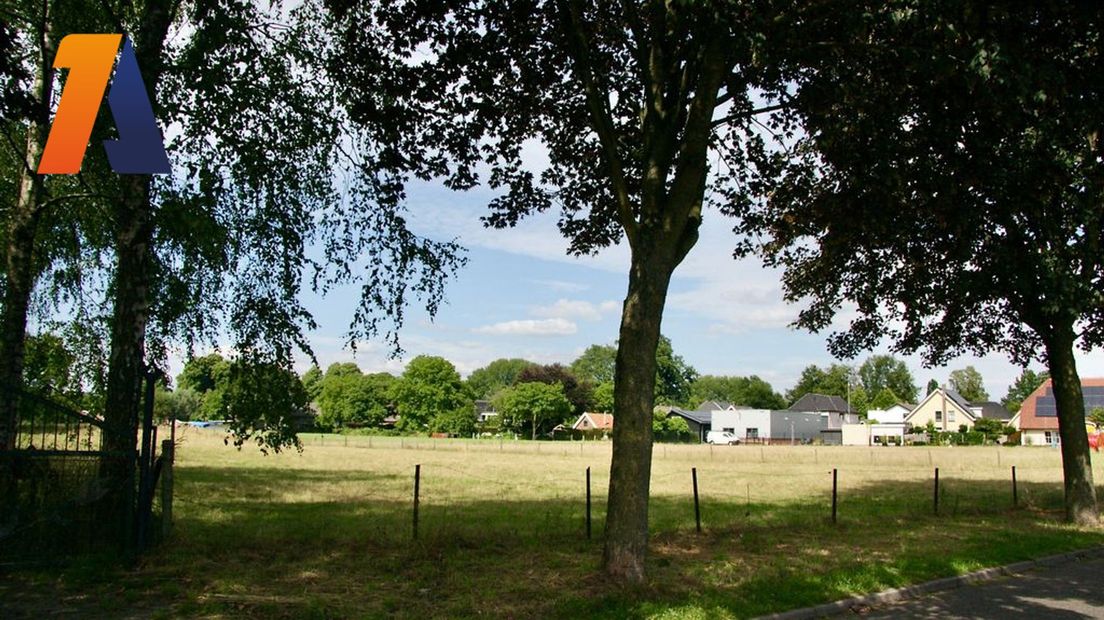 Het weiland waar fase 1 van een nieuwe woonveld in Zieuwent tot ontwikkeling gaat komen.