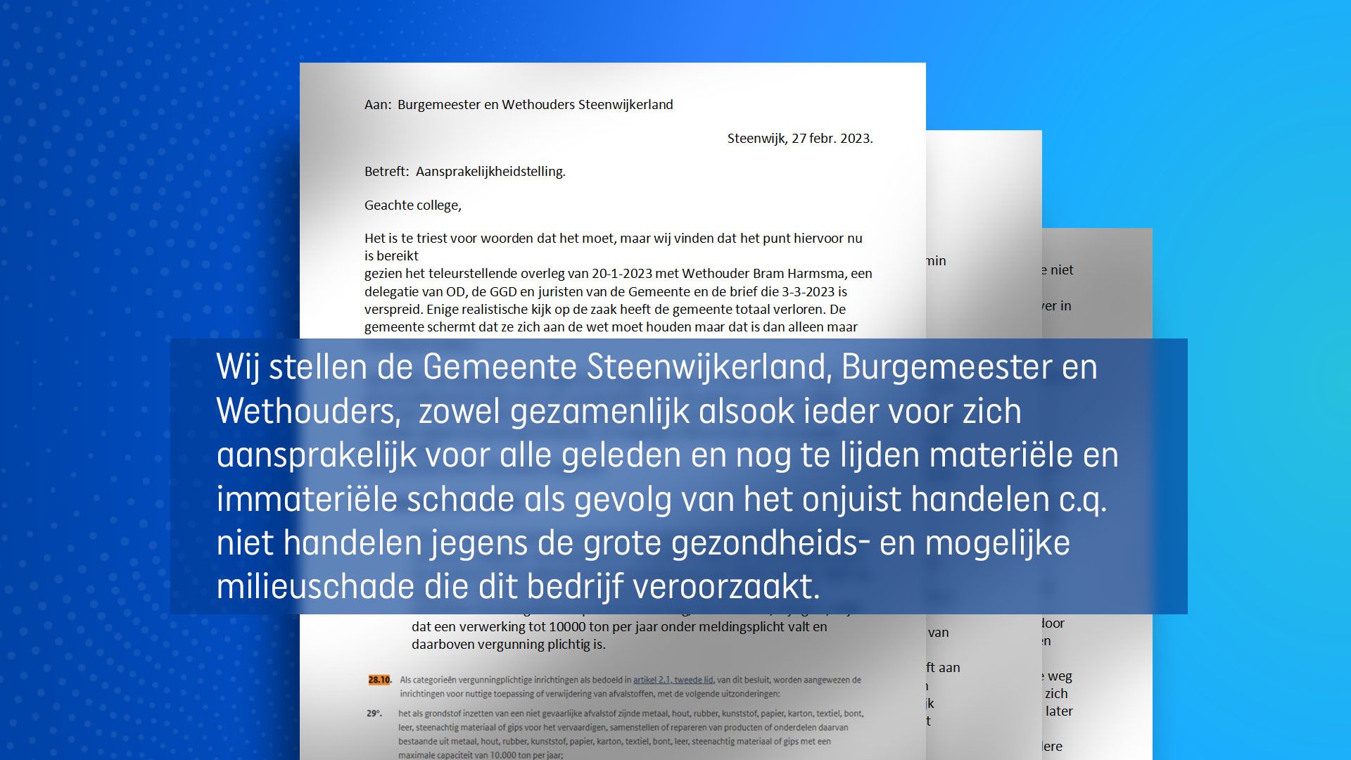 Omwonenden biomassacentrale stellen gemeente aansprakelijk: "Zo giftig