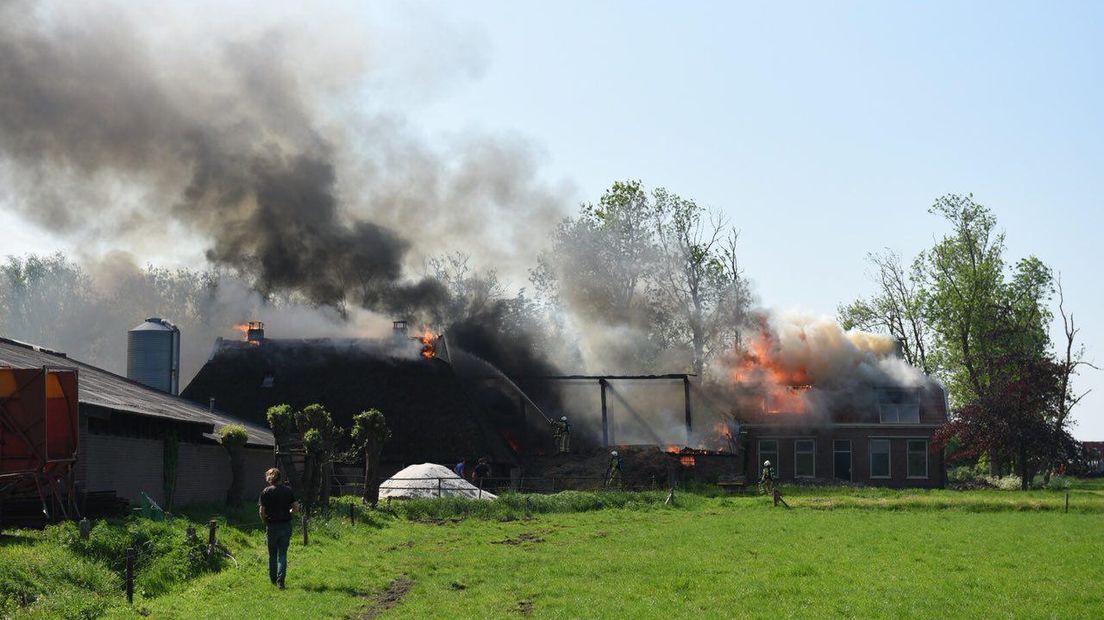 Bij de brand was sprake van vee rookontwikkeling (Rechten: persbureau Meter)