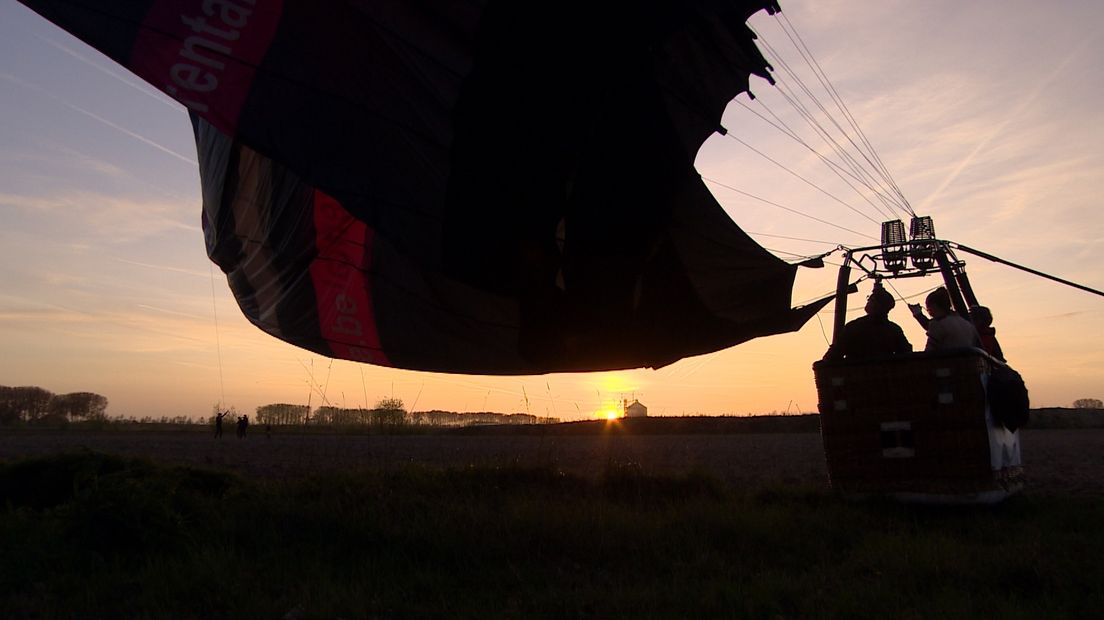 het einde van de vlucht, na een rustige landing