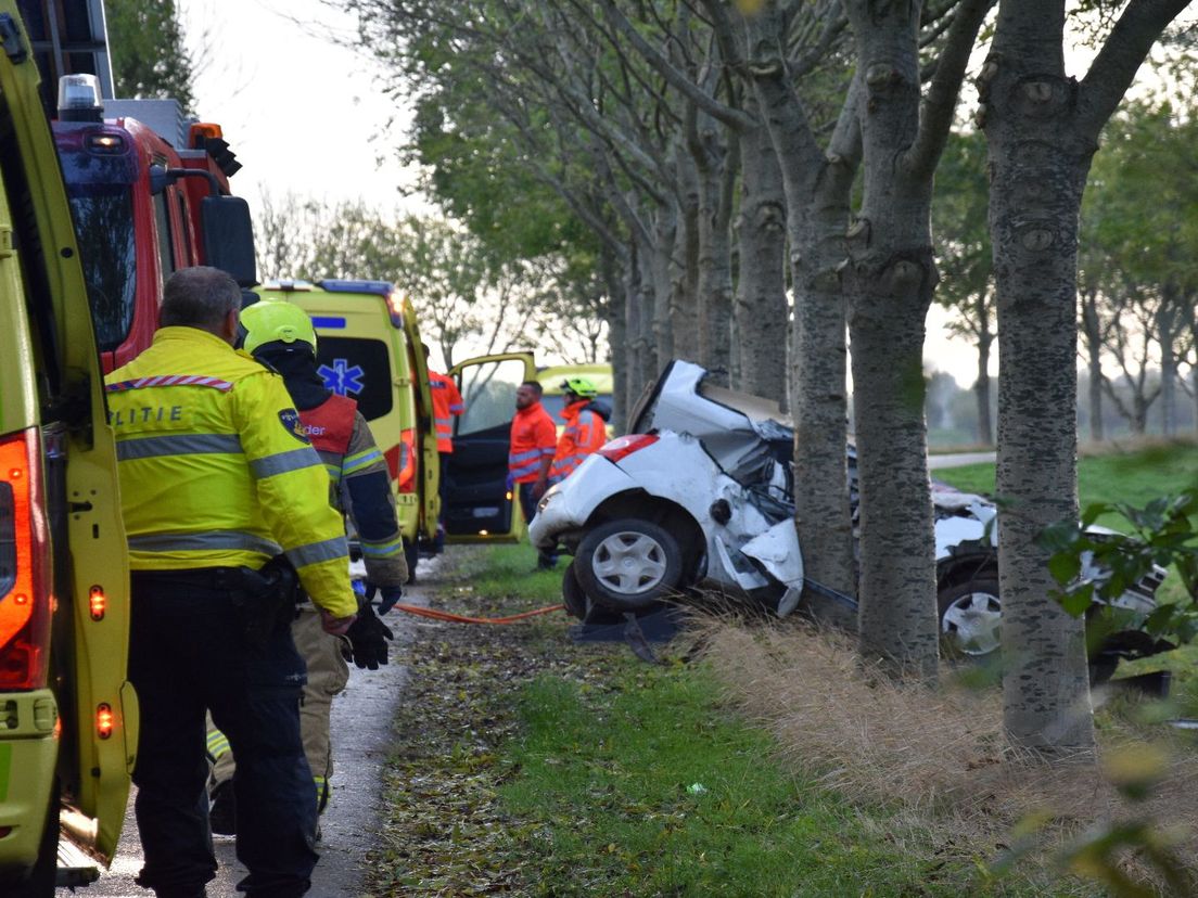 De 20-jarige bestuurder kwam om het leven.