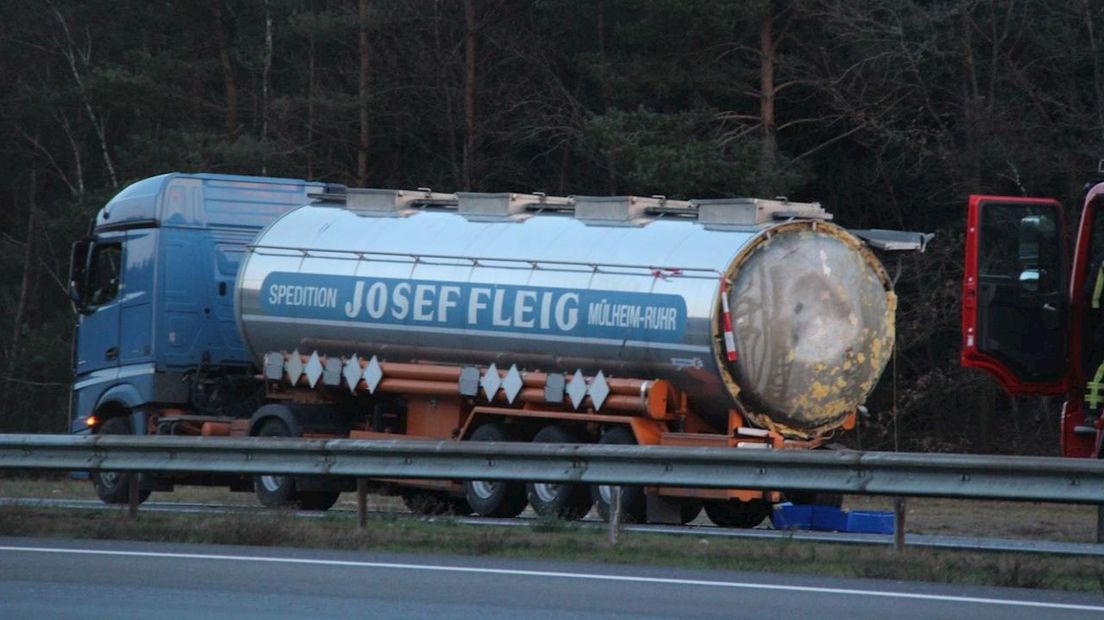 Tankwagen betrokken bij aanrijding