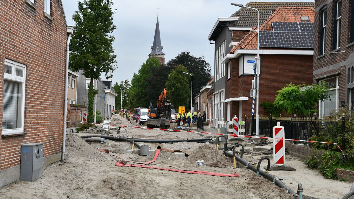 Gaslek in hoofdleiding in Lamswaarde