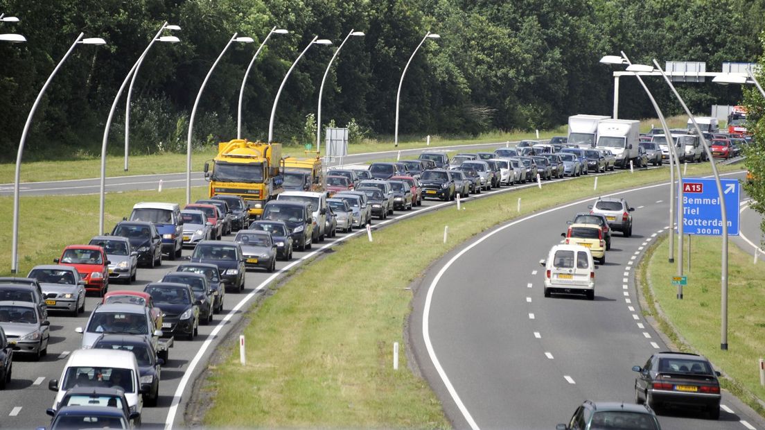 File op de A325.