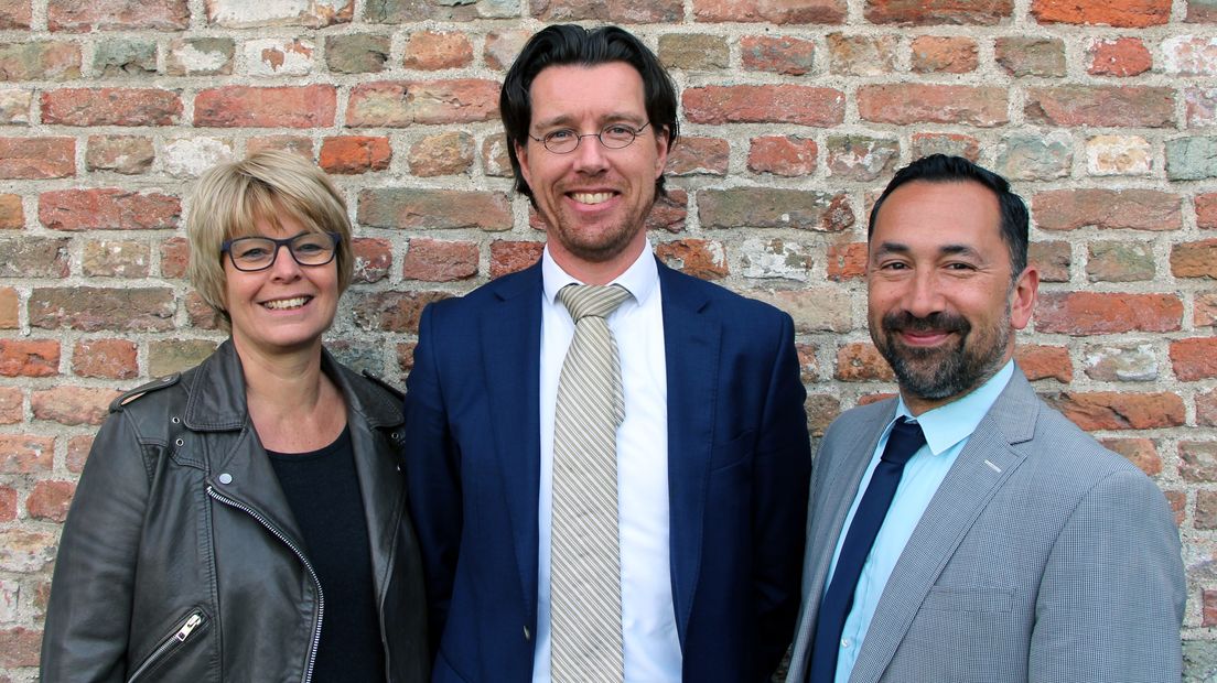 Nieuw bestuur ZorgStroom (vlnr: Annet Tramper, Ruben Leijnse en Finus Kuijs)