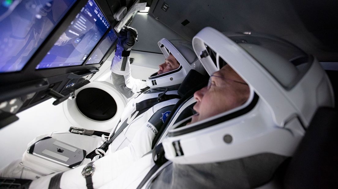 Deze astronauten gaan naar het Internationale Ruimtestation (Rechten: EPA/SpaceX Handout)