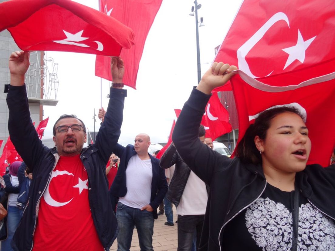 Demonstratie van Turken, afgelopen zaterdag in Rotterdam
