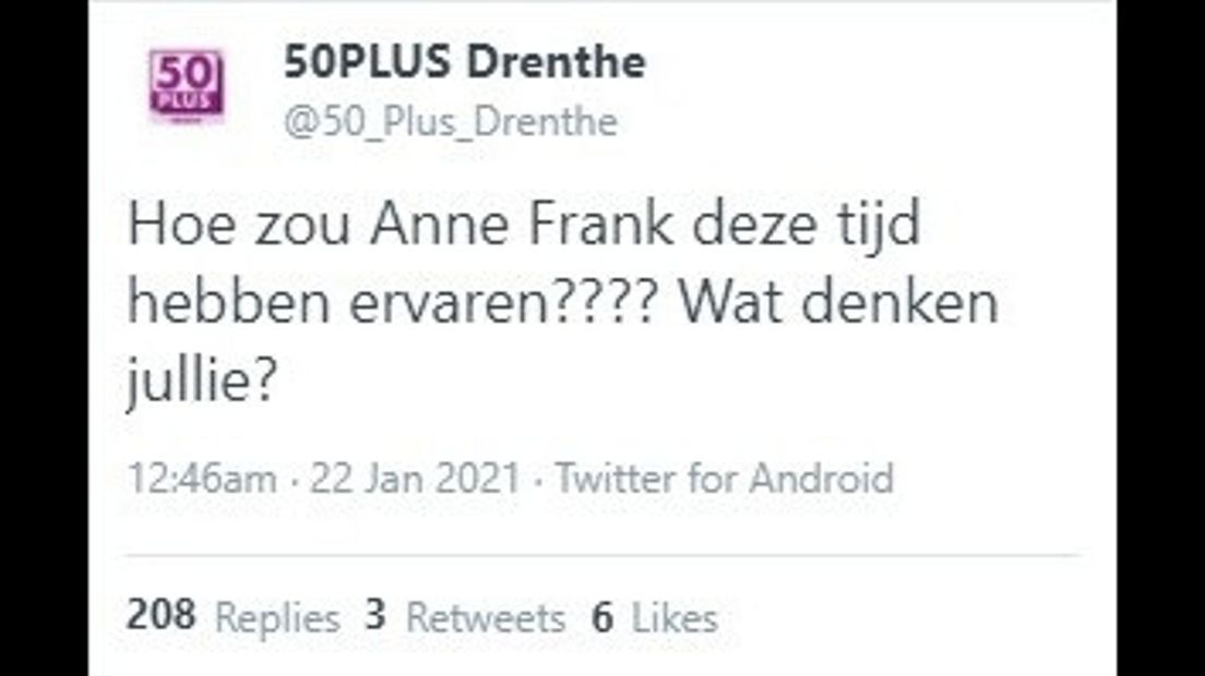 Tweet 50Plus valt in slechte aarde (Rechten: RTV Drenthe)