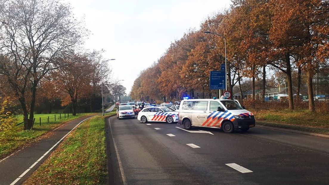 De man negeerde een stopteken waarop de politie de achtervolging inzette