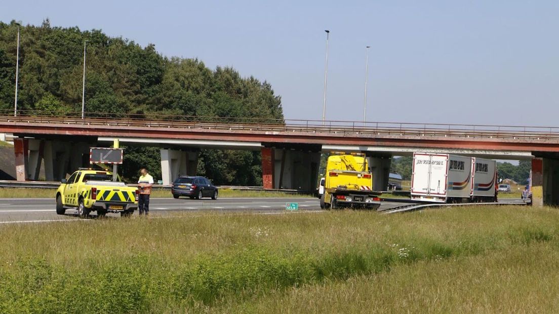 Ongeluk op de A1 bij Holten