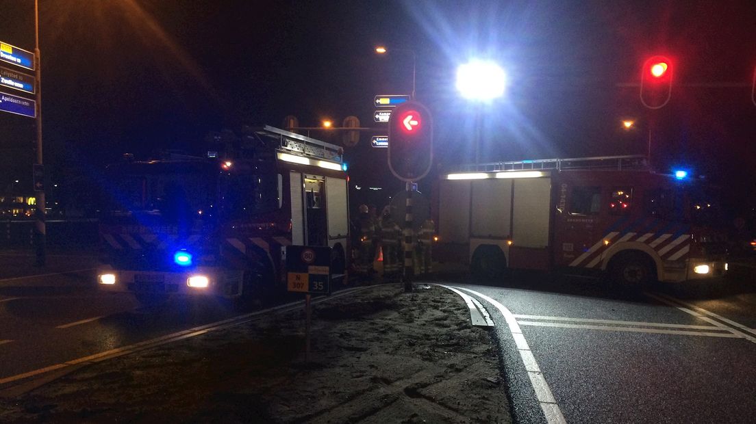Botsing op afrit N50