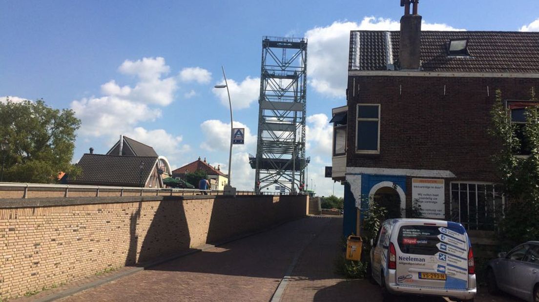 De hefbrug in Waddinxveen