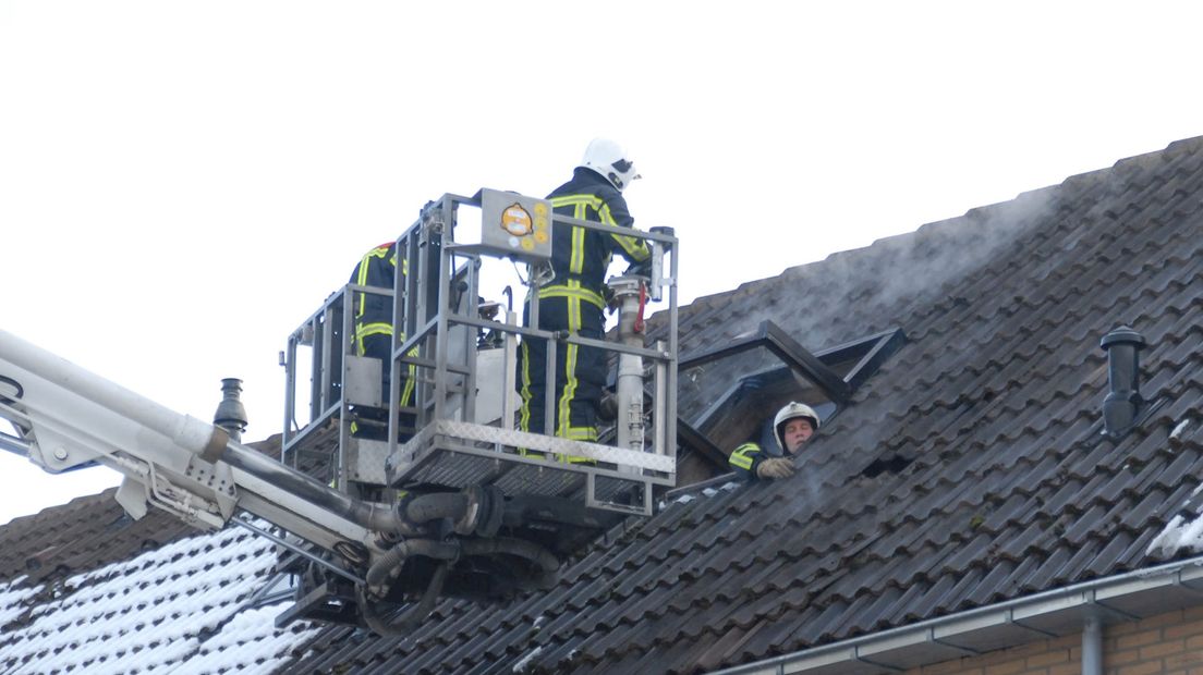 Brand in huis door vuurwerk