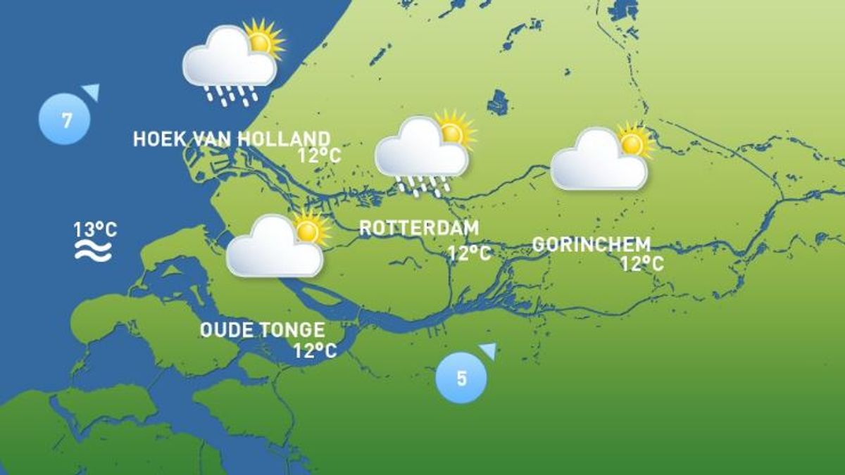 Het weer van vandaag het gaat weer harder waaien Rijnmond