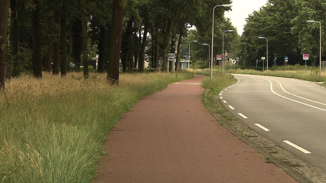 De plek aan de Geessinkweg waar de straatroof plaatsvond