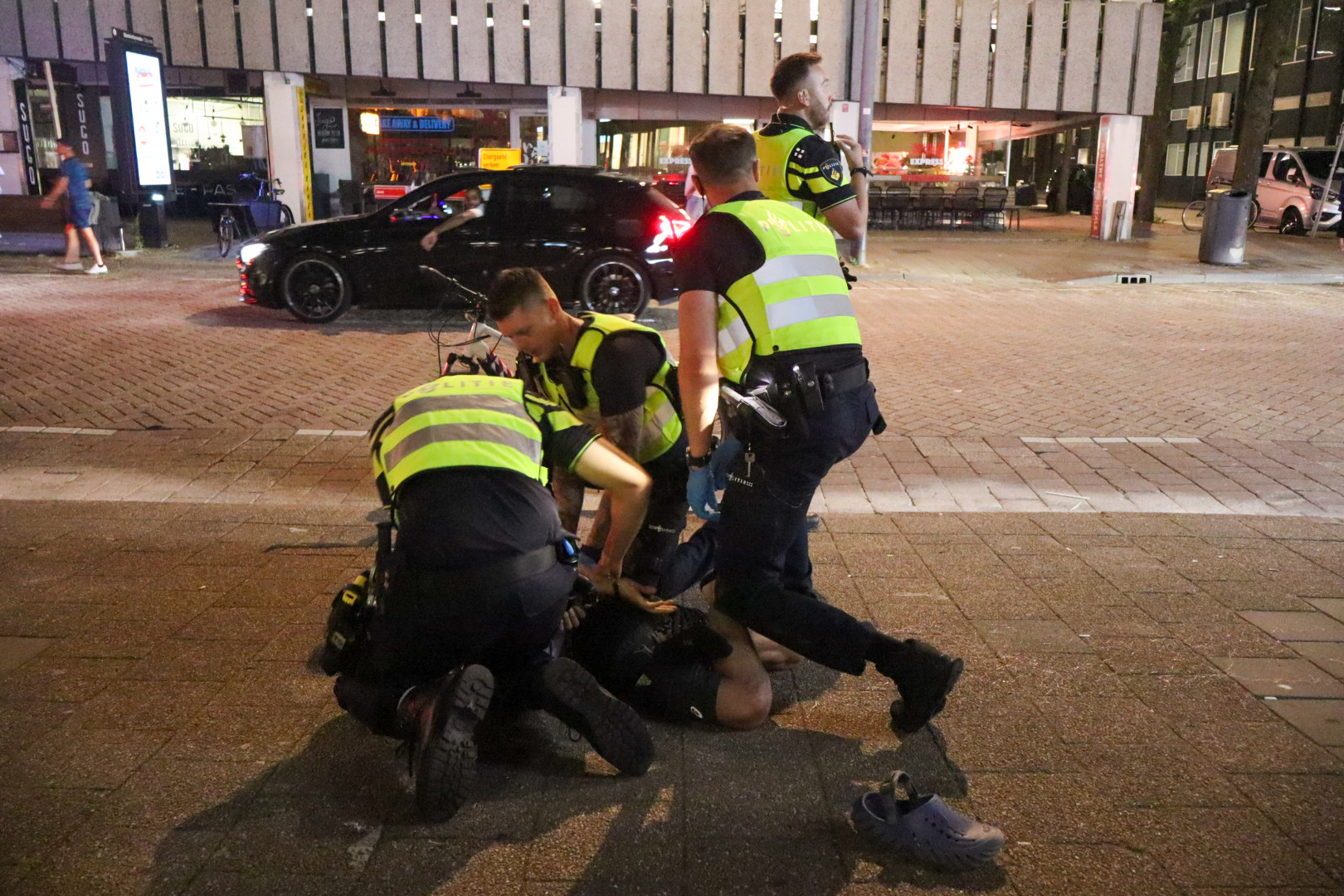 De politie had de man snel te pakken.