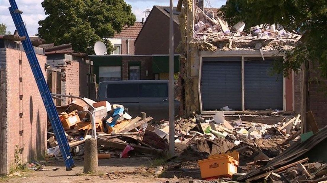 De ravage in de Nijmeegse wijk Hillekensacker na de explosie op 13 mei 2020.