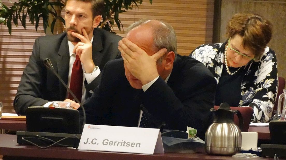 Burgemeester Gerritsen tijdens de bijeenkomst