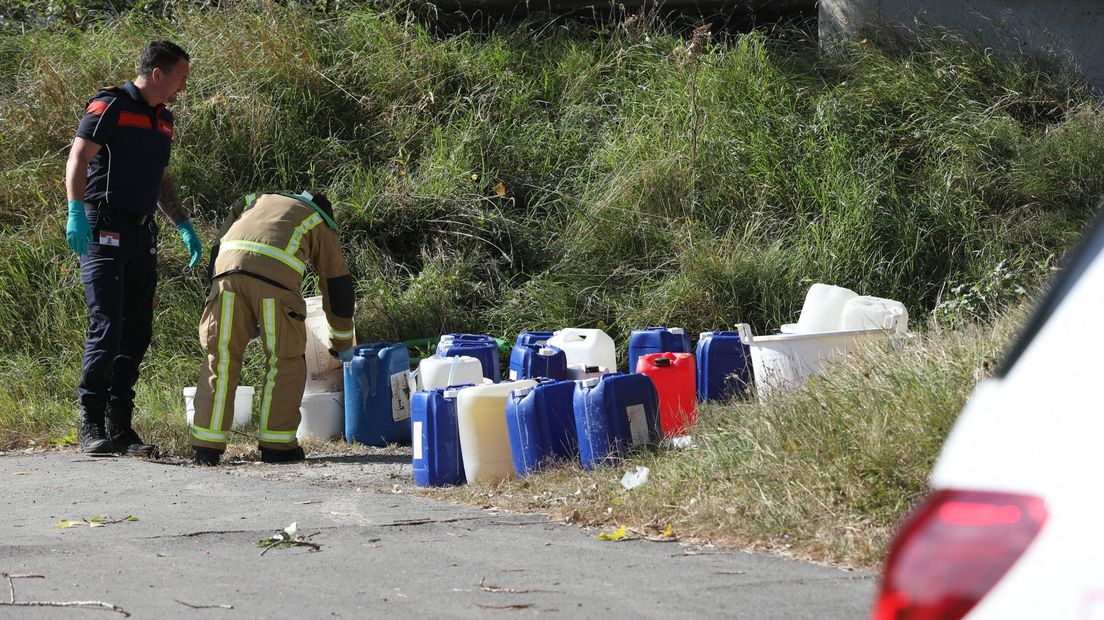 Het drugsafval werd langs de N206 ter hoogte van Stompwijk gevonden