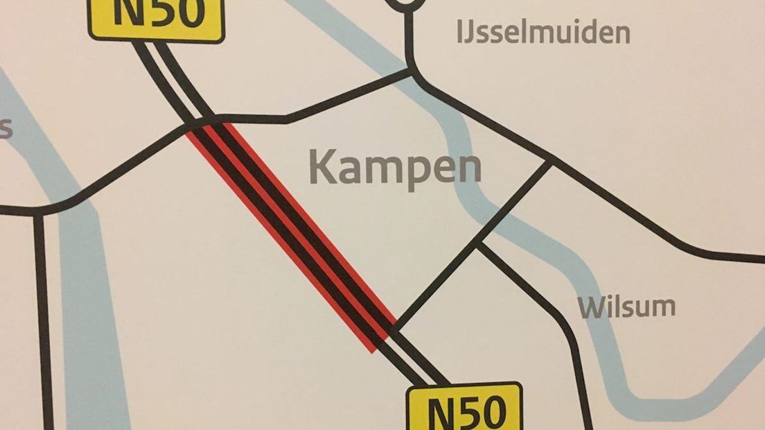 Inloopavond Rijkswaterstaat Kampen, verbreding N50 in 2023 klaar