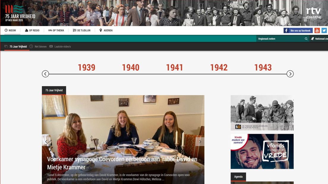 RTV Drenthe lanceert website over 75 jaar vrijheid